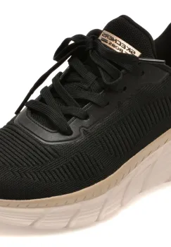 Pantofi sport SKECHERS negri, BOBS B FLEX HI, din material textil imagine