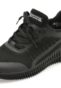 Pantofi sport SKECHERS negri, BOBS GEO LITE, din material textil imagine