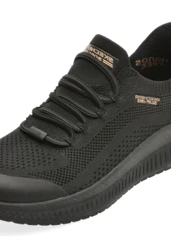 Pantofi sport SKECHERS negri, BOBS SQUAD 4, din material textil imagine