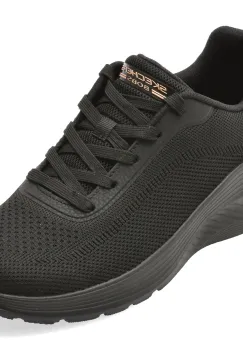 Pantofi sport SKECHERS negri, BOBS SQUAD WAVES, din material textil imagine