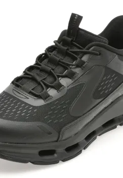 Pantofi sport SKECHERS negri, GLIDE-STEP +, din material textil imagine