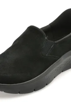 Pantofi sport SKECHERS negri, GO WALK FLEX, din piele intoarsa imagine