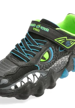 Pantofi sport SKECHERS negri, SKECH-O-SAURUS LIGHTS 2.0, din piele ecologica imagine
