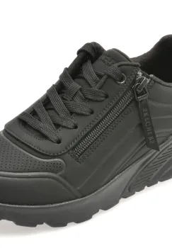 Pantofi sport SKECHERS negri, UNO LITE, din piele ecologica imagine