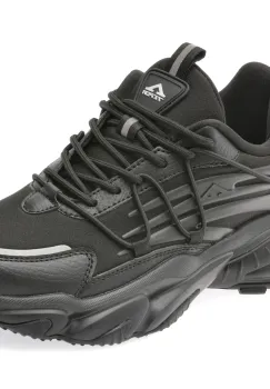 Pantofi sport TEPOR negri, TP62, din material textil imagine