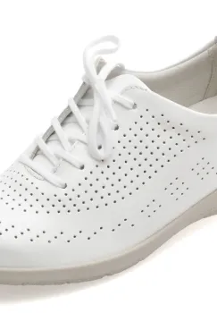 Pantofi SUAVE albi, 6603, din piele naturala imagine