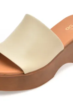 Papuci ALDO albi, 13578761, din piele naturala imagine