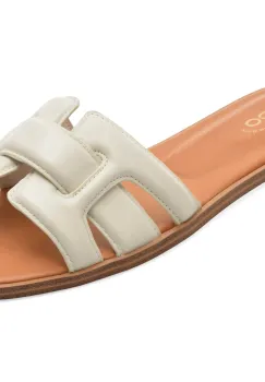 Papuci ALDO albi, ELENAA 121, din piele naturala imagine