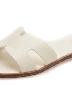 Papuci ALDO albi, ITSANDAL 100, din piele naturala imagine