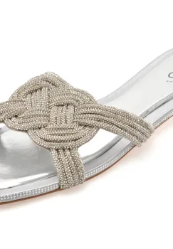 Papuci ALDO argintii, 13966766, din piele ecologica imagine