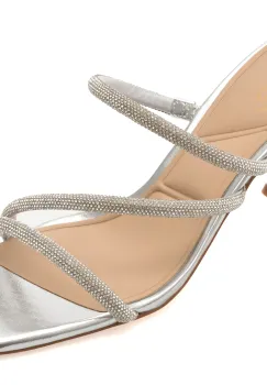 Papuci ALDO argintii, JEWELLA 040, din material textil imagine
