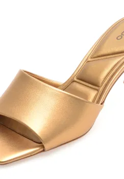 Papuci ALDO aurii, 13921968, din piele naturala imagine