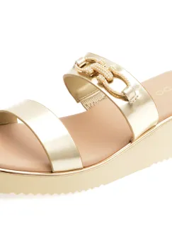 Papuci ALDO aurii, MARREN 741, din piele ecologica imagine