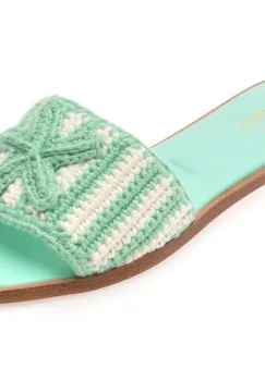 Papuci ALDO verzi, SABBIA 342, din material textil imagine