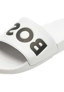Papuci BOSS albi, 6835, din pvc imagine