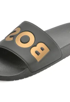 Papuci BOSS negri, 6835, din pvc imagine