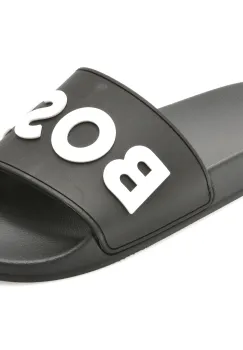 Papuci BOSS negri, 8241, din pvc imagine