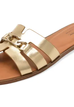 Papuci CALL IT SPRING aurii, 13948454, din piele ecologica imagine