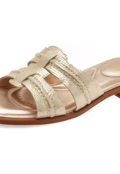 Papuci CLARKS argintii, ARIAMUL, din piele naturala imagine