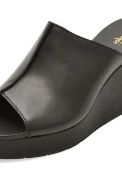 Papuci CLARKS negri, SABINA MULE, din piele naturala imagine