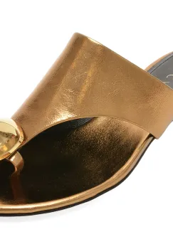 Papuci eleganti EPICA aurii, E414970, din piele naturala imagine