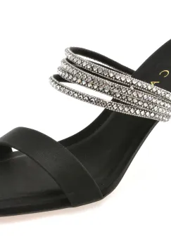 Papuci eleganti EPICA negri, 2367, din piele ecologica imagine