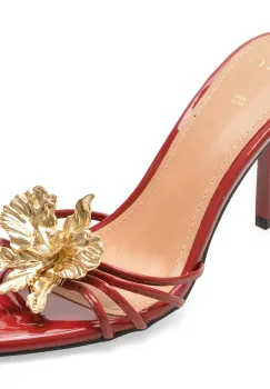 Papuci eleganti EPICA rosii, 9111, din piele ecologica lacuita imagine