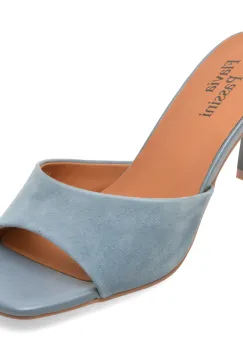 Papuci eleganti FLAVIA PASSINI albastri, A492, din piele intoarsa imagine