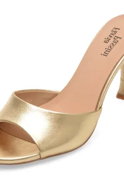 Papuci eleganti FLAVIA PASSINI aurii, V5879, din piele naturala imagine