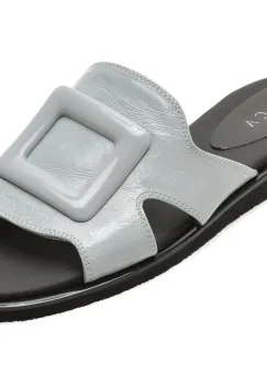 Papuci EPICA albastri, 3C2609, din piele naturala lacuita imagine