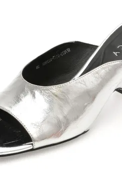 Papuci EPICA argintii, 1F7073, din piele naturala imagine