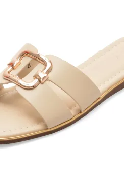 Papuci EPICA bej, 82955, din piele ecologica imagine