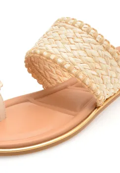 Papuci EPICA bej, 82959, din material textil imagine