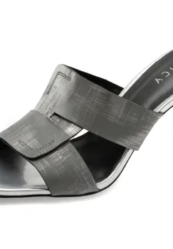 Papuci EPICA gri, 71872M7, din piele naturala imagine