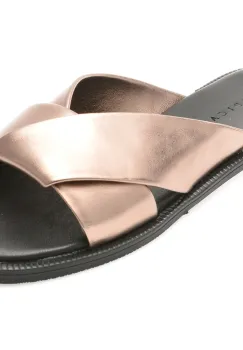 Papuci EPICA gri, TML01T, din piele naturala imagine