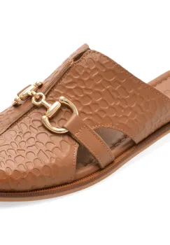 Papuci EPICA maro, 5760796, din piele naturala imagine