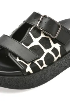 Papuci EPICA negri, 1350C20, din piele naturala imagine