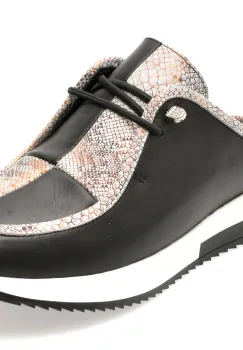 Papuci EPICA negri, 241Y100, din piele naturala imagine