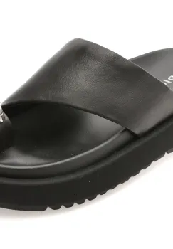 Papuci EPICA negri, 3318, din piele naturala imagine