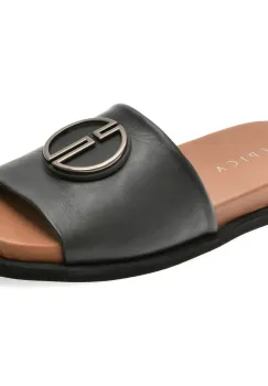 Papuci EPICA negri, 3772976, din piele naturala imagine