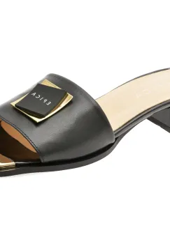 Papuci EPICA negri, 441336, din piele naturala imagine