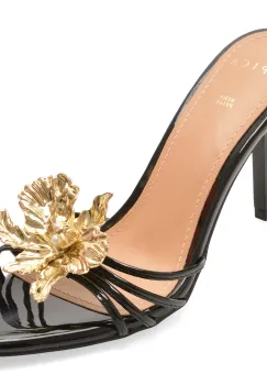 Papuci EPICA negri, 9111, din piele ecologica imagine