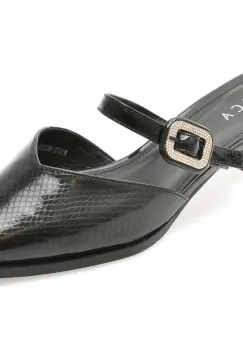 Papuci EPICA negri, M1012, din piele naturala imagine