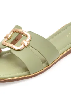 Papuci EPICA verzi, 82955, din piele ecologica imagine