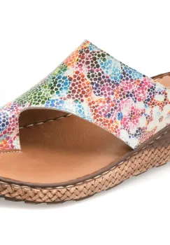 Papuci EVIDA albi, EV2875, din piele naturala imagine