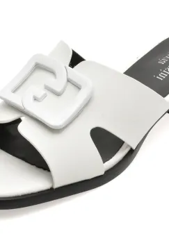 Papuci FLAVIA PASSINI albi, 1386H12, din piele naturala imagine