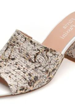 Papuci FLAVIA PASSINI argintii, 4411641, din piele naturala imagine