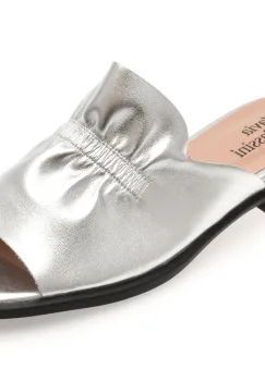 Papuci FLAVIA PASSINI argintii, 5394, din piele naturala imagine