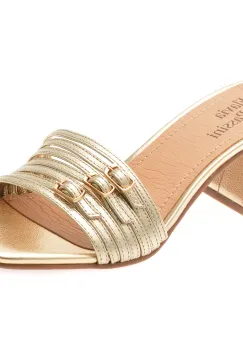 Papuci FLAVIA PASSINI aurii, 367904, din piele naturala imagine