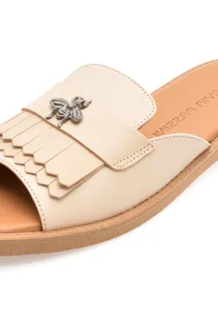 Papuci FLAVIA PASSINI bej, 13027, din piele naturala imagine